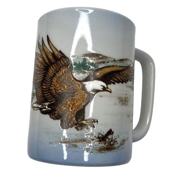 American Bald Eagle Judy Matthews Embossed Tall Mug Otagiri - Picture 7 of 11